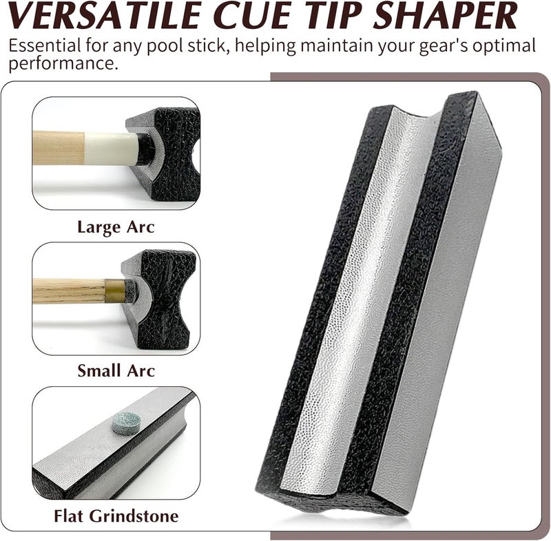SAMIQU Pool Cue Tips Shaper - Multifunctional Pool Stick Rapid Repair Tool and Polish - Billiards Accessories for Every Enthusiast - Image 2
